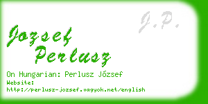 jozsef perlusz business card