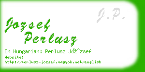 jozsef perlusz business card